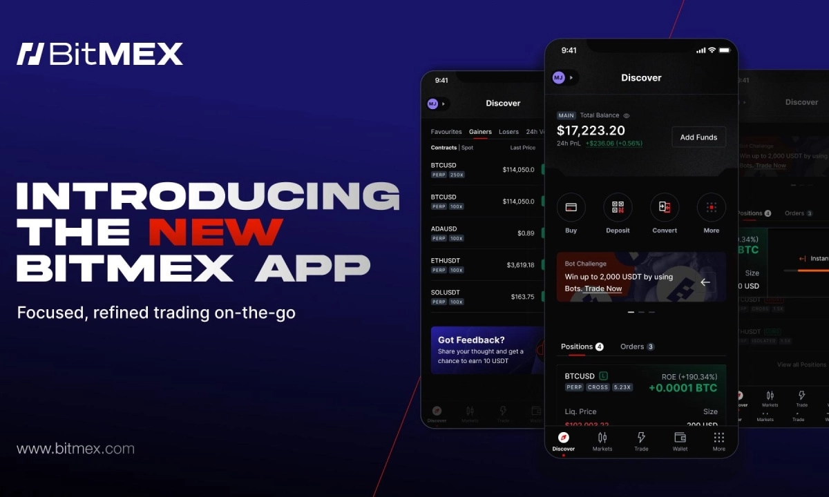 BitMEX Debuts New Mobile Trading Experience With Intuitive Design and Controls
