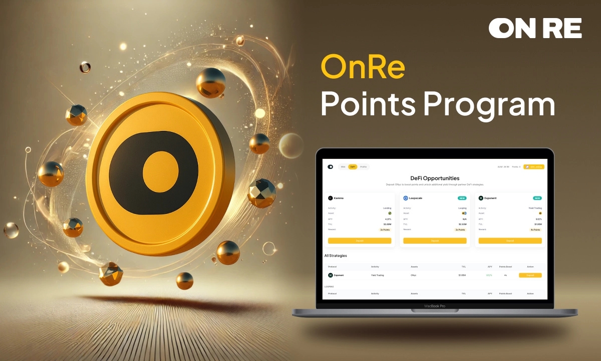 OnRe Introduces Points Program Rewarding ONyc Participation Across DeFi