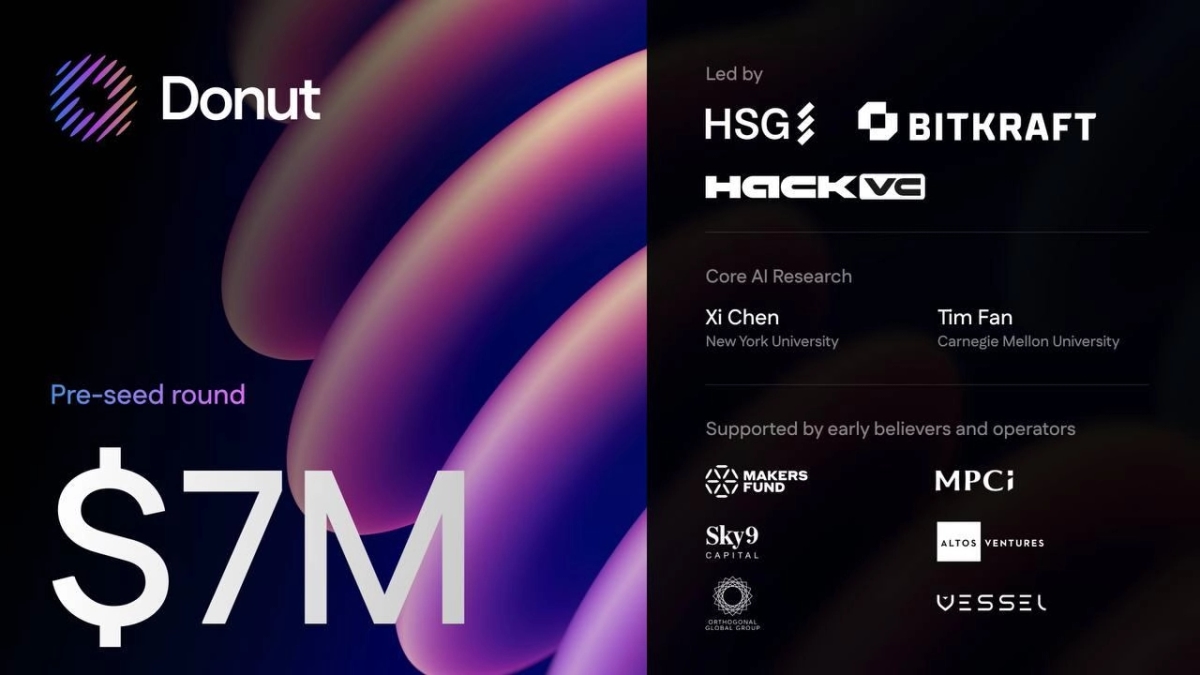 Donut Raises $7M Pre-Seed To Build the Future of Agentic Crypto Browsing