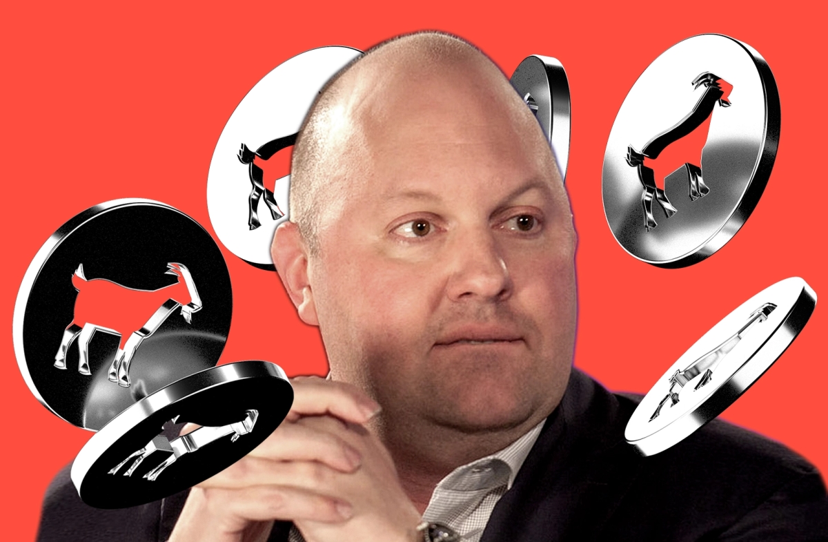 Marc Andreessen distances himself from obscene memecoin GOAT after $300m surge