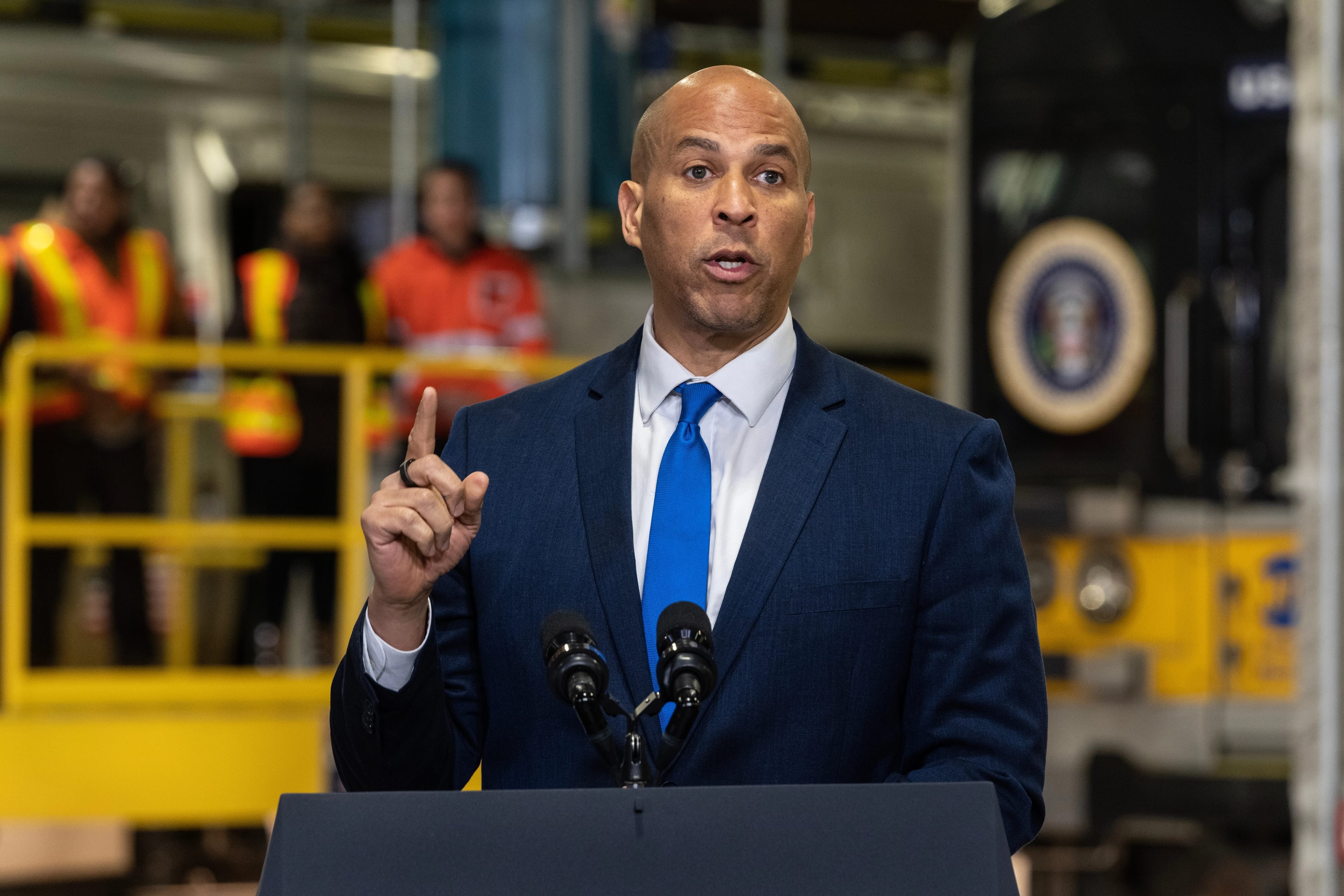 U.s.,Senator,Cory,Booker,Speaks,During,President,Joe,Biden,Jr.