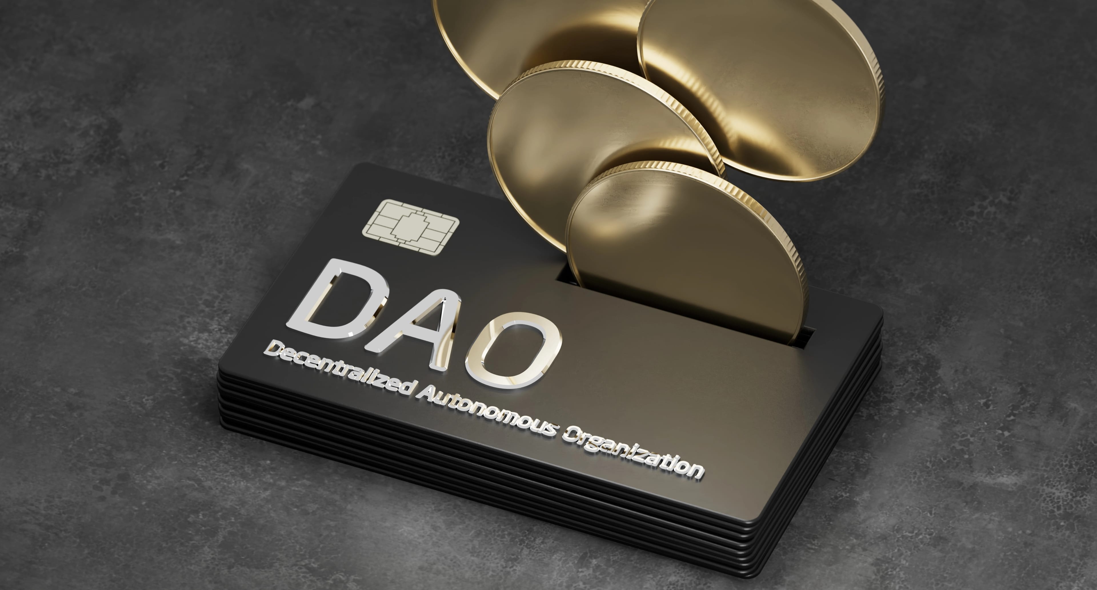 Decentralized,Autonomous,Organization,Fintech,Technology,3d,Illustration