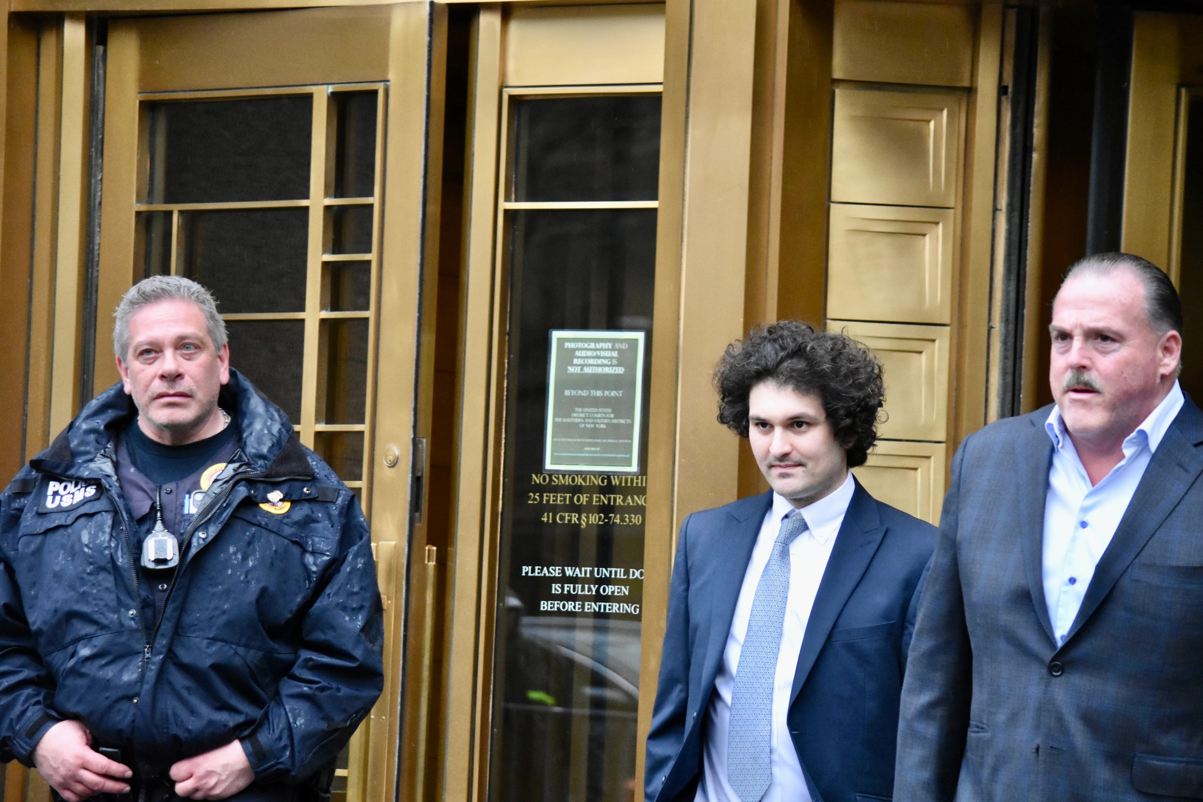 NY: Sam Bankman-Fried Departs U.S. District Court - Southern District Of New York, United States - 16 Feb 2023