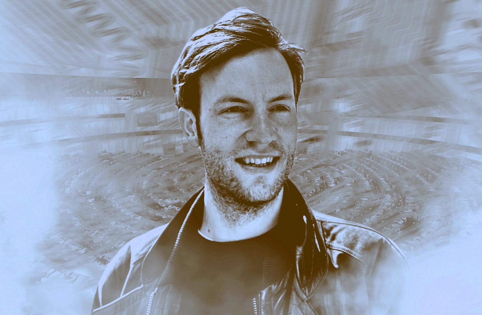 Portrait of Damian Boeselager, member of the European parliament.