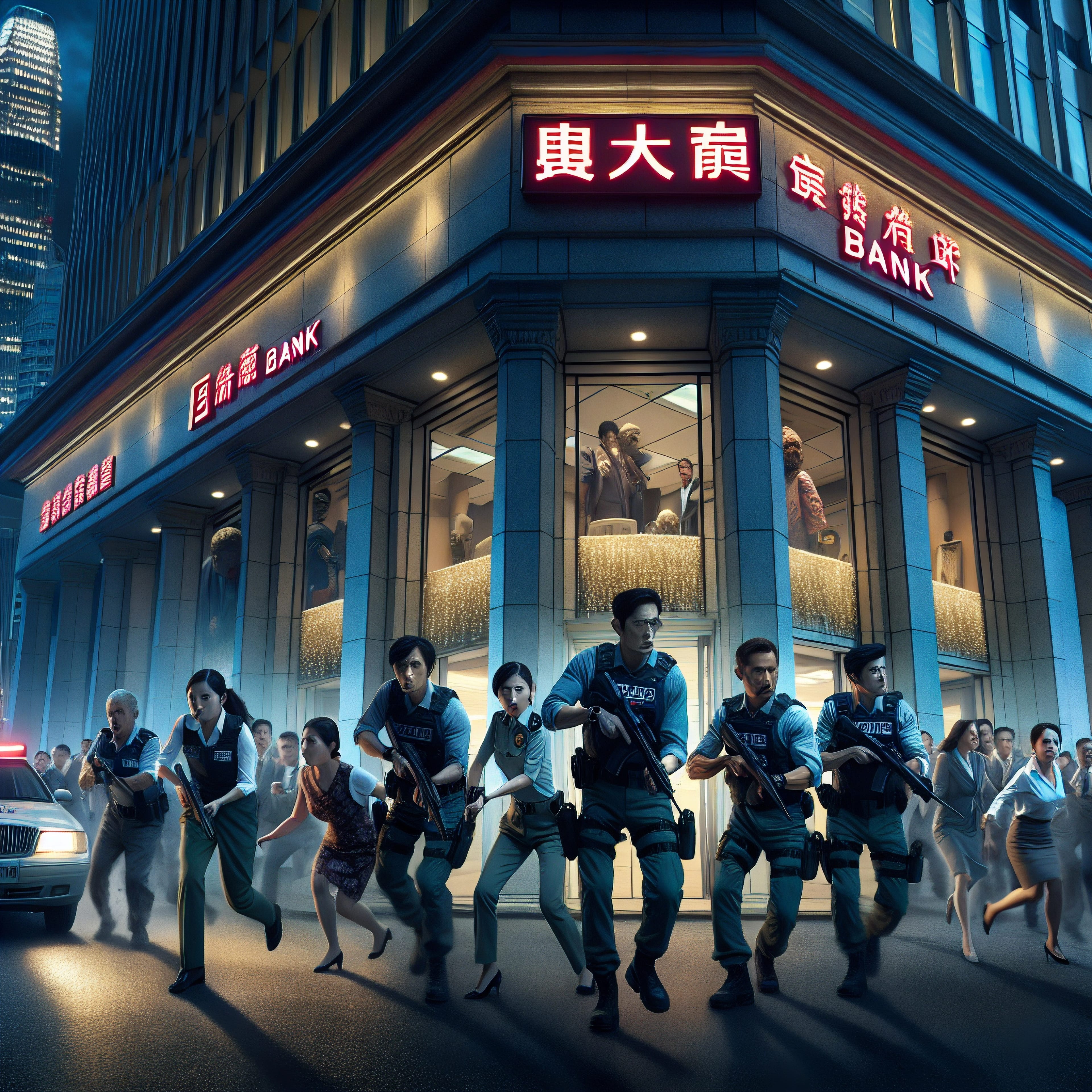 China,Police,Bust,Banks