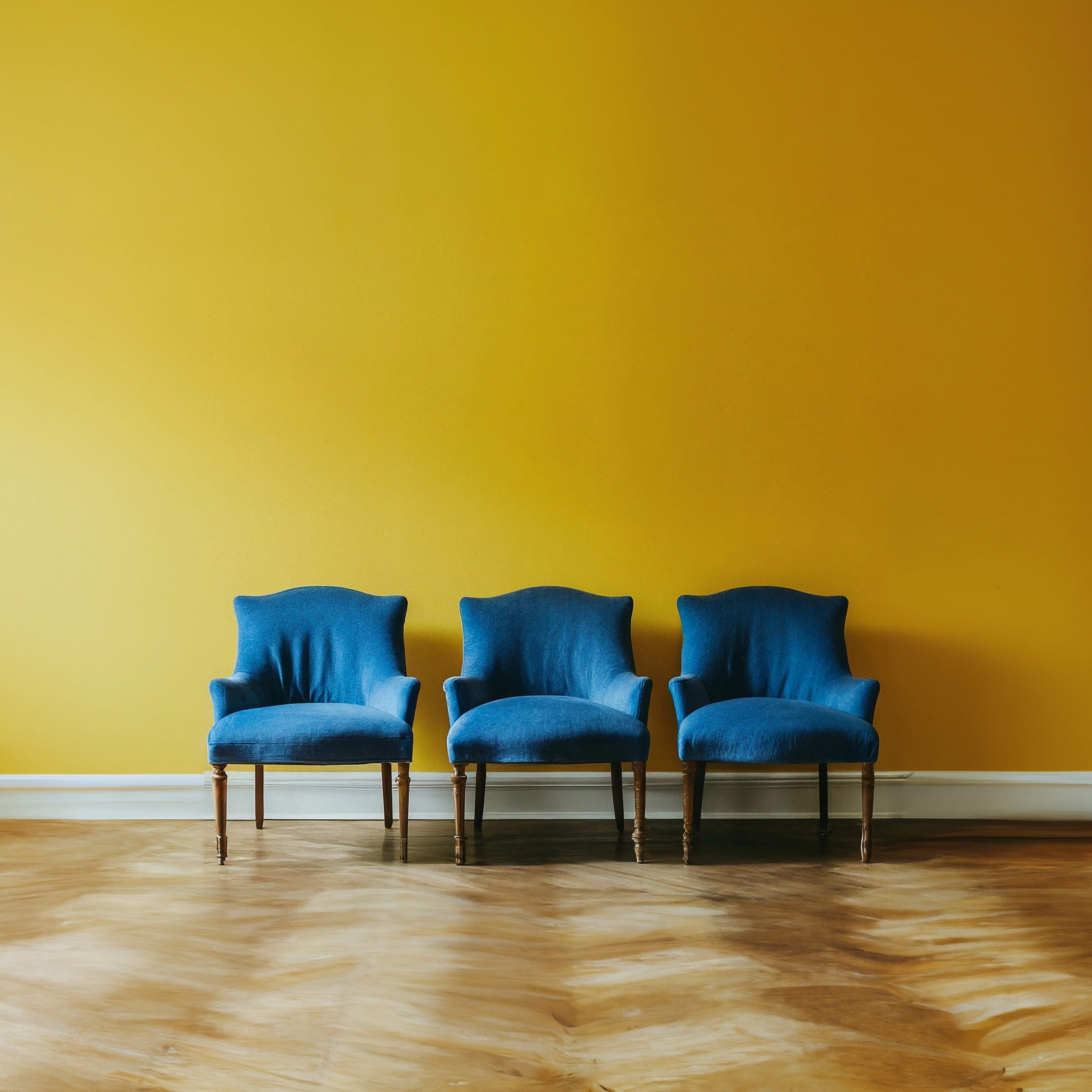 Row,Of,Empty,Blue,Chairs,In,A,Room,With,A