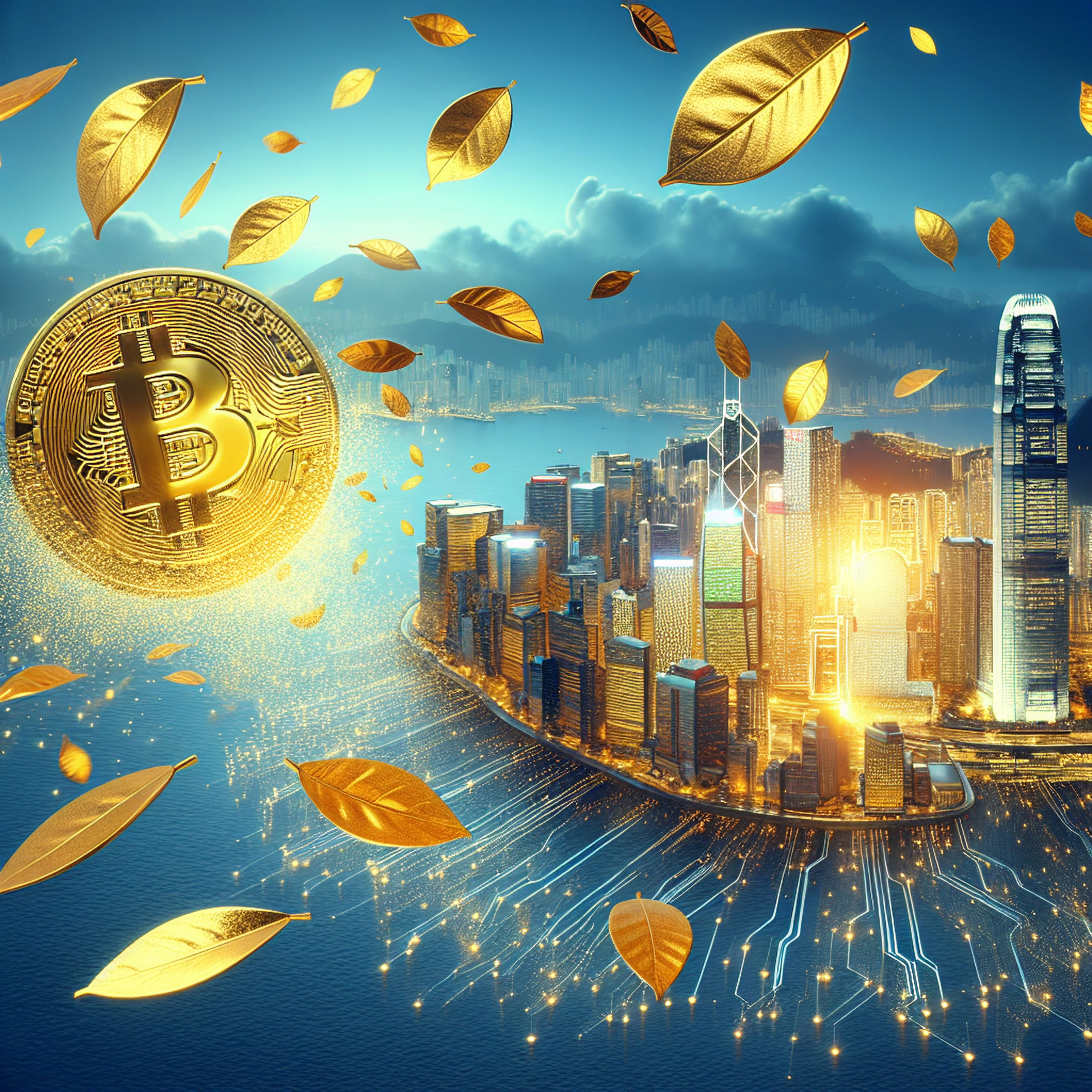 Bitcoin,Crypto,Leaves,Hong,Kong