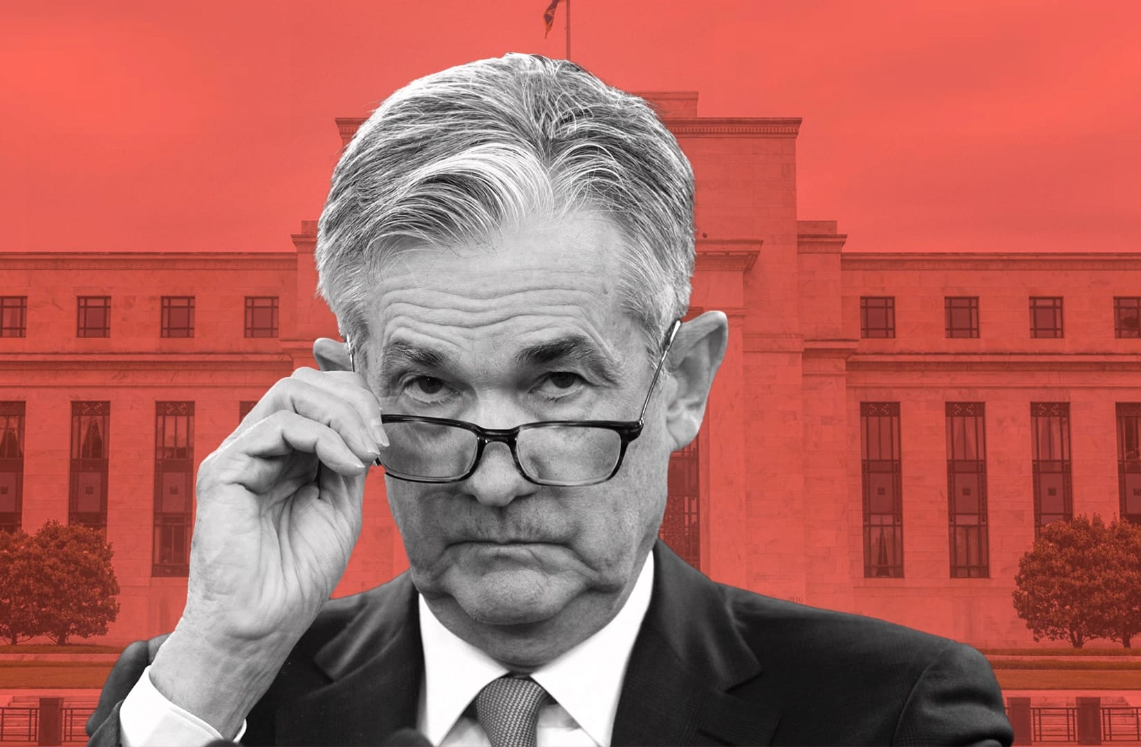 jerome powell sad/worried