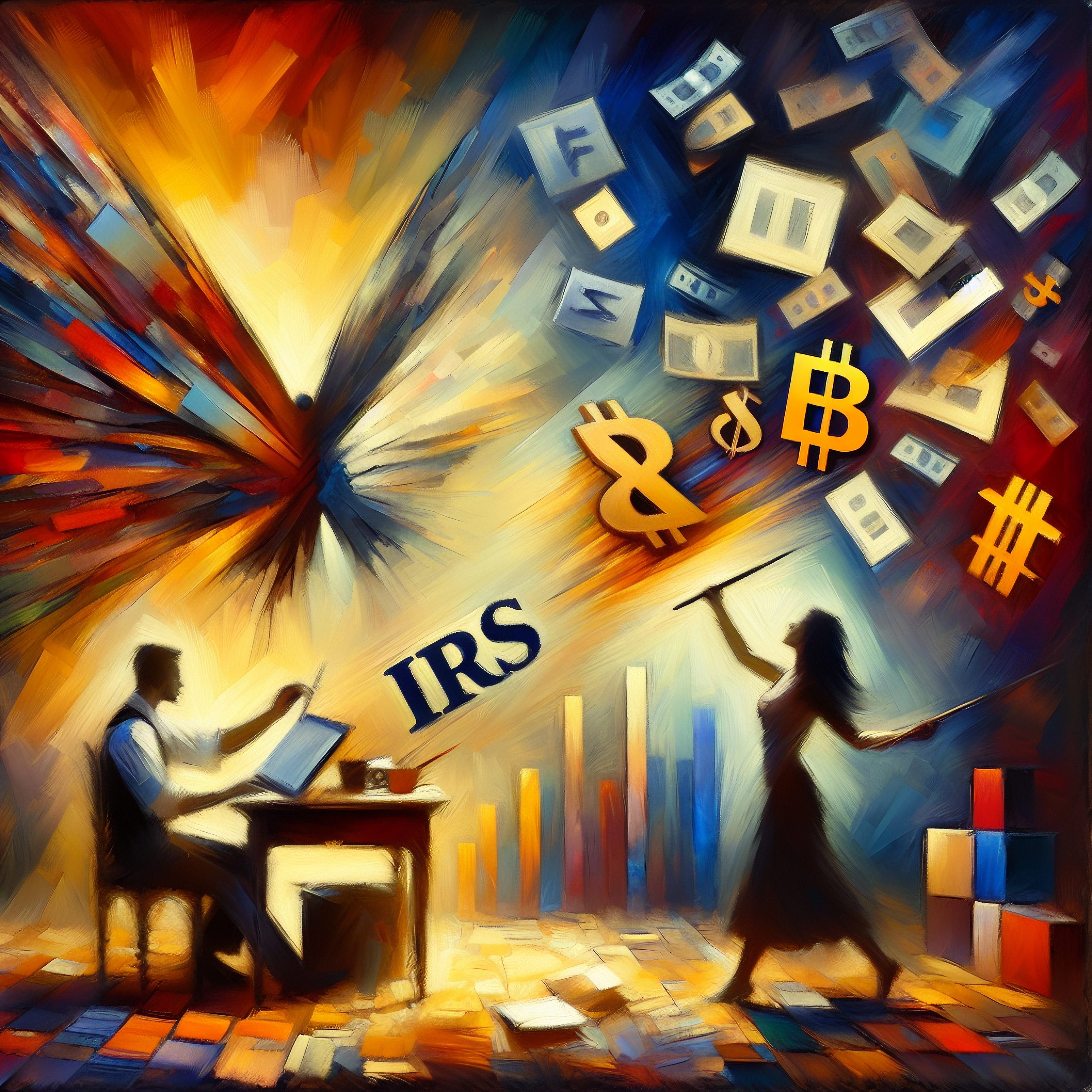 Expressionist,Artistic,Image,Of,Irs,Crypto,Taxes