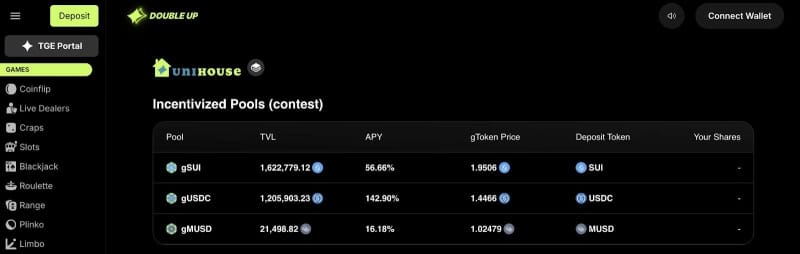 DoubleUp : A new generation of GambleFi