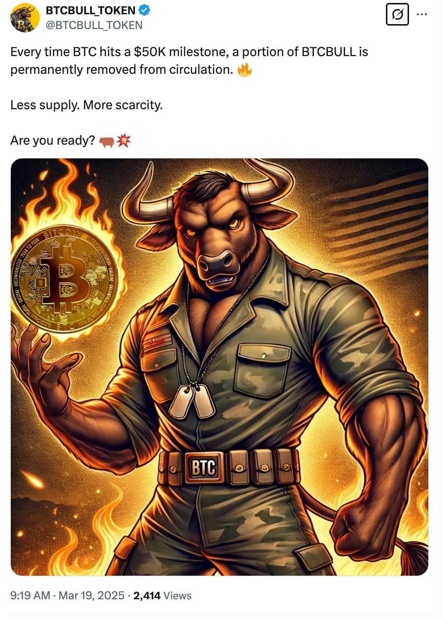 BTC BULL Token post.