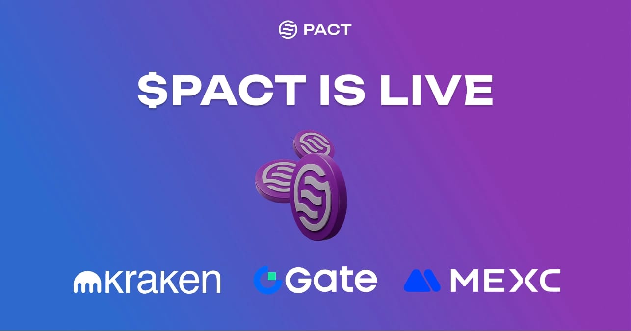 PACT Announces $PACT Token Support on Kraken, MEXC, and Gate