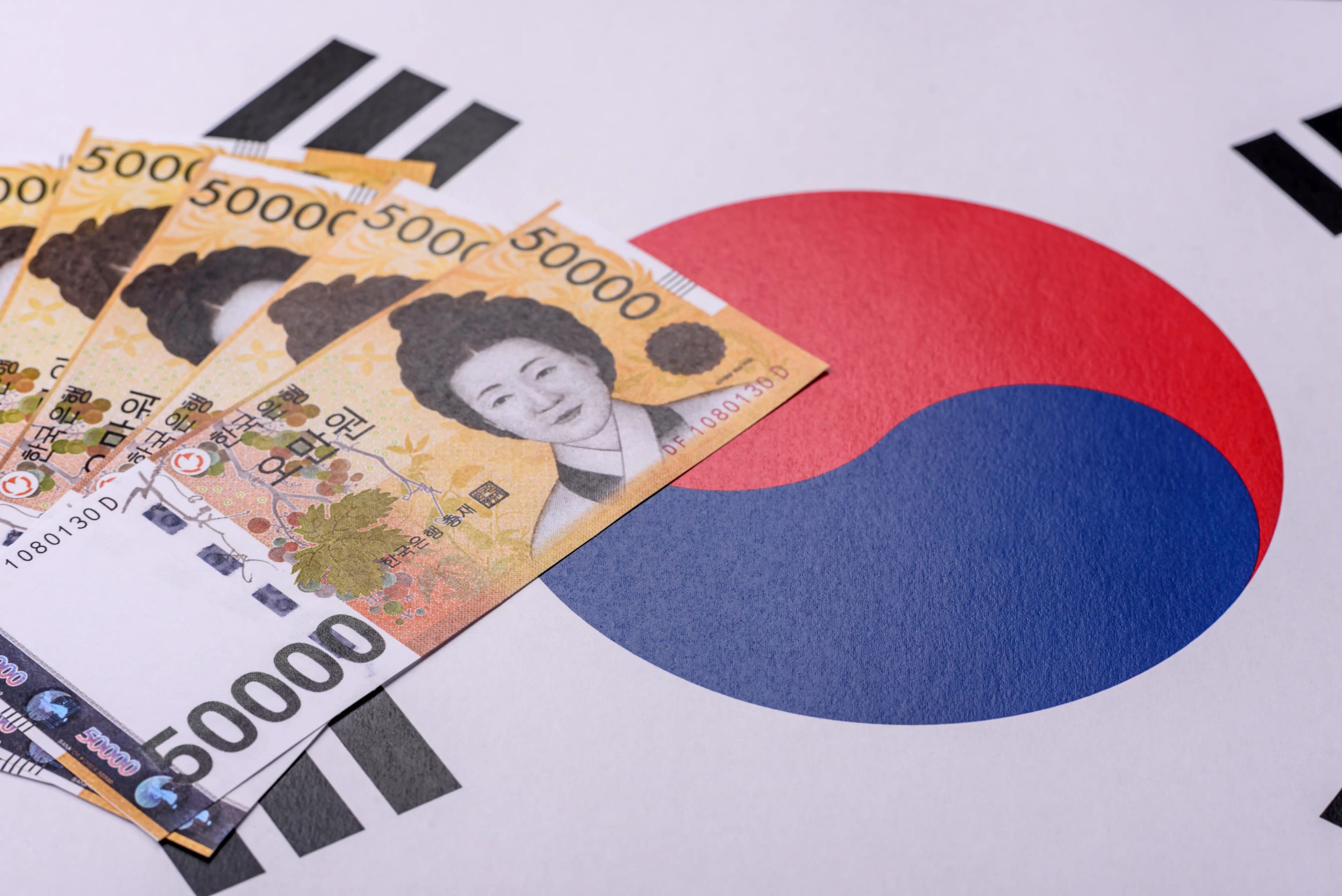 Korean,Paper,Money,,Won,,And,Cash,Banknotes,For,Financial,And