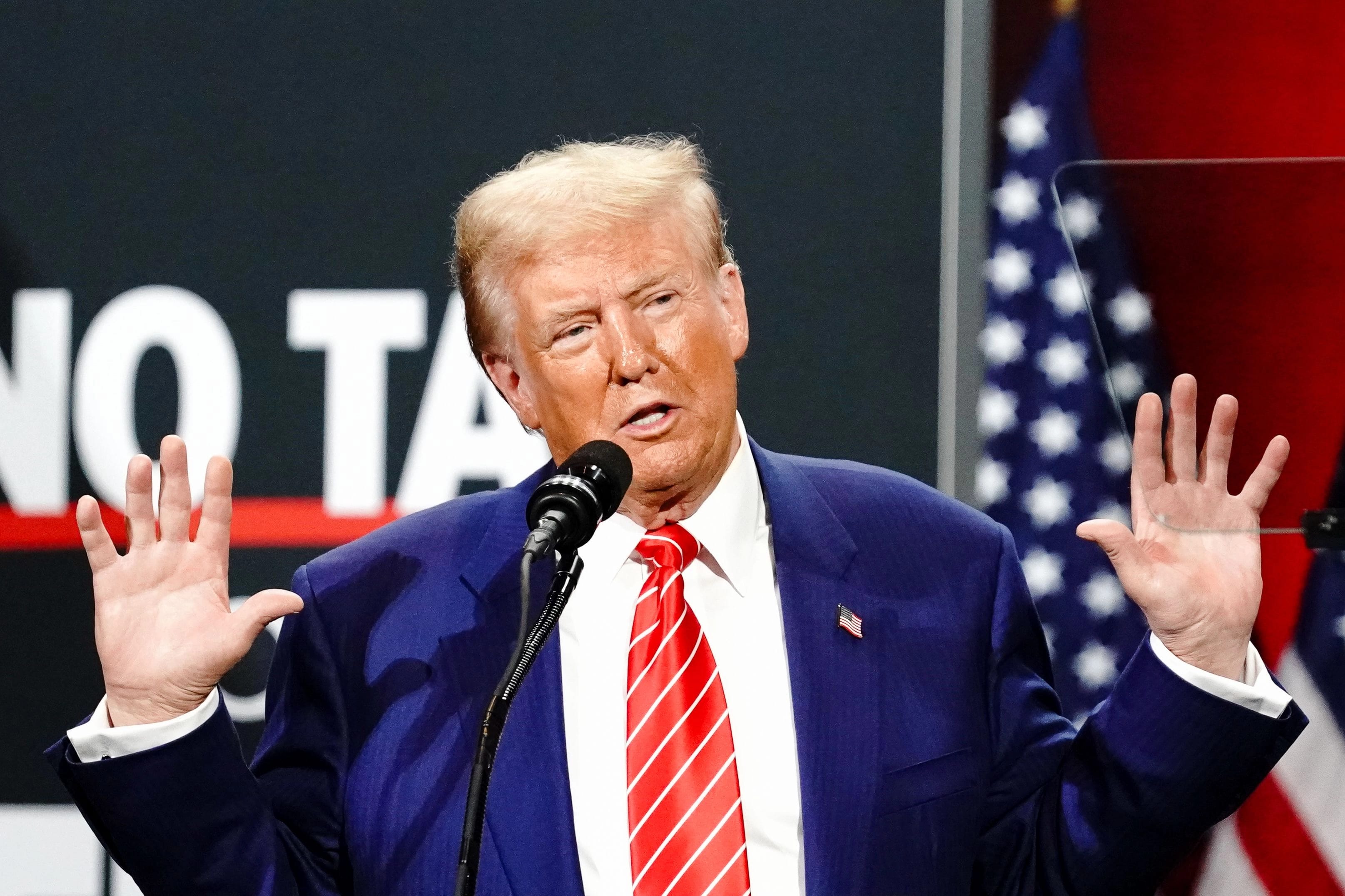 Donald Trump Campaign Rally, Cobb Energy Performing Arts Centre, Atlanta, Georgia, USA - 15 Oct 2024