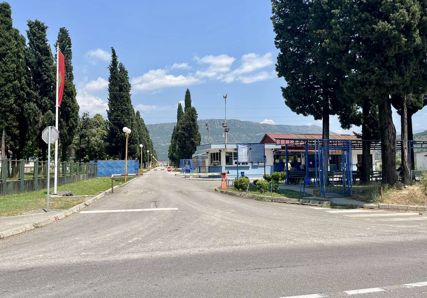 Entrance to Spuz prison in Montenegro.