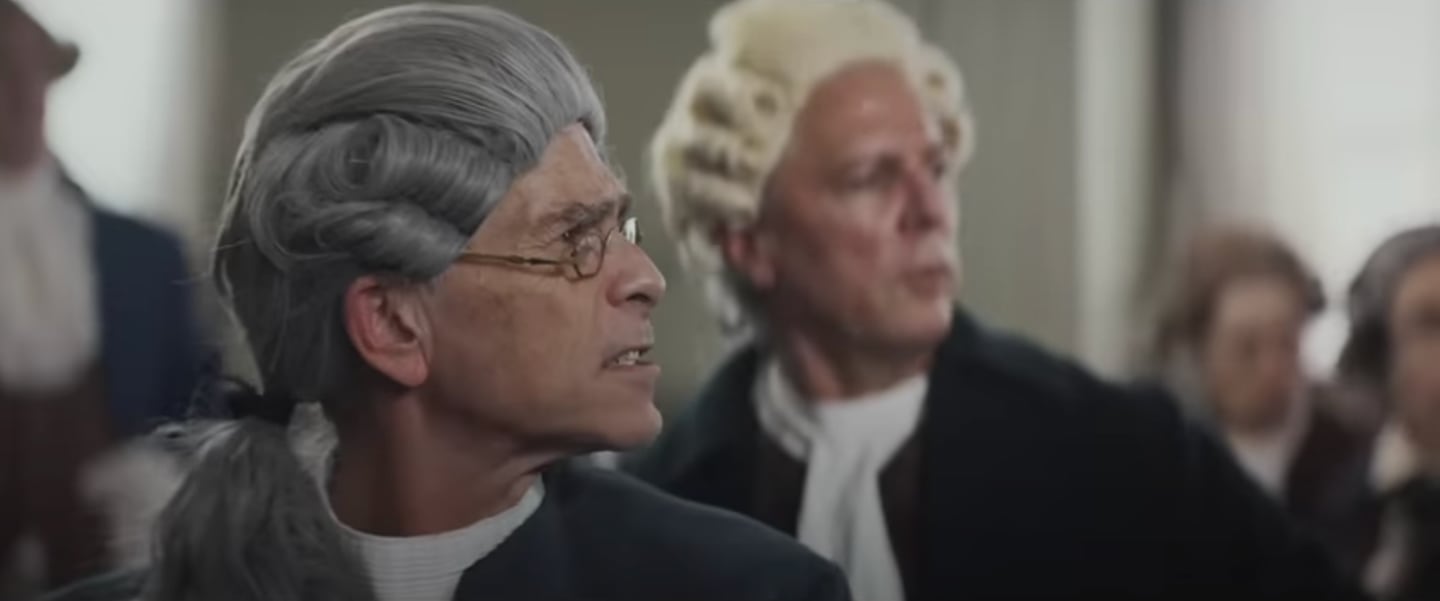 Apparent photo of Joe Bankman in the Super Bowl commercial, based on an understanding of court filing and examination of photographs and the commercial.