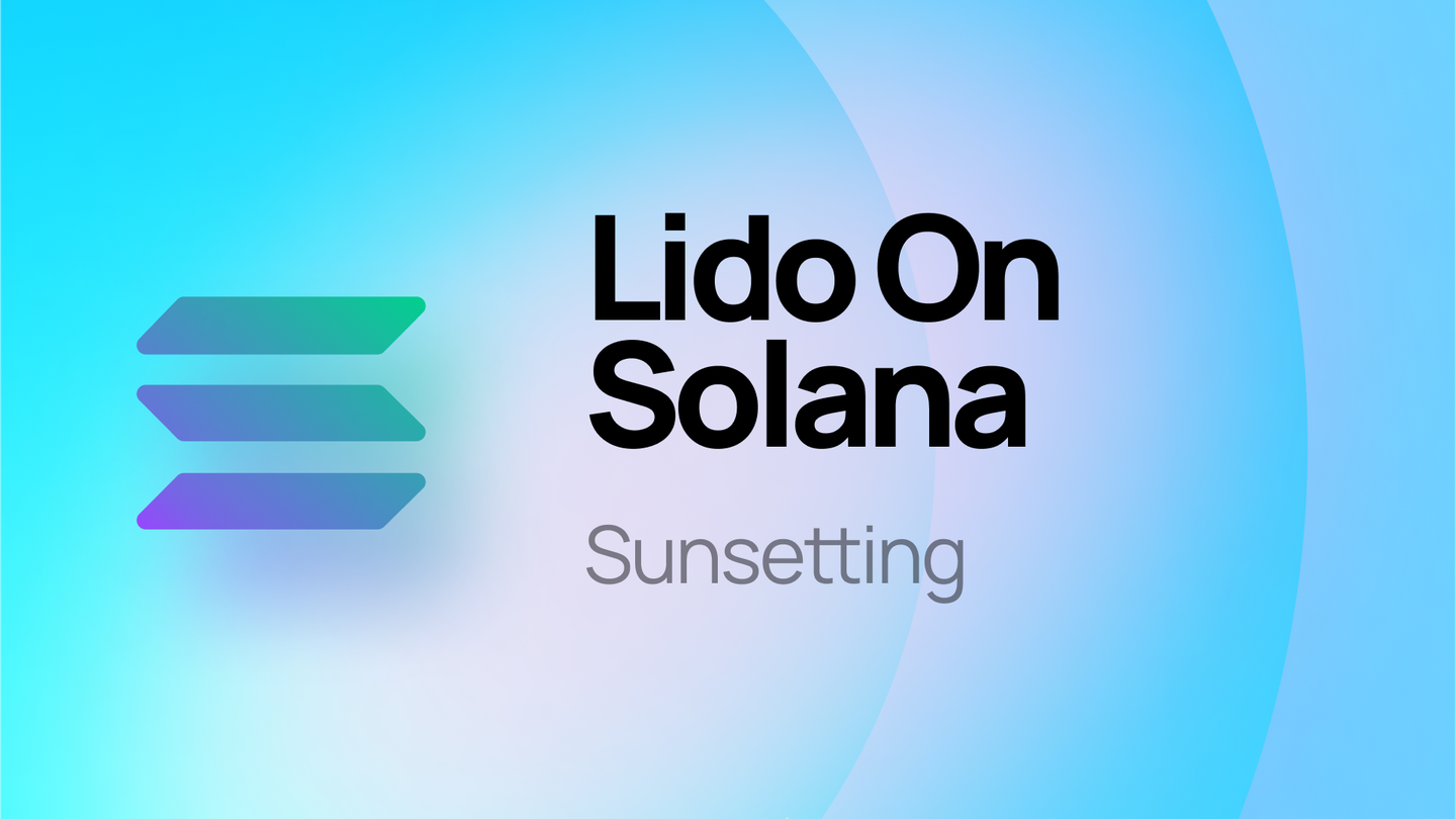 Lido sunsets protocol's Solana version
