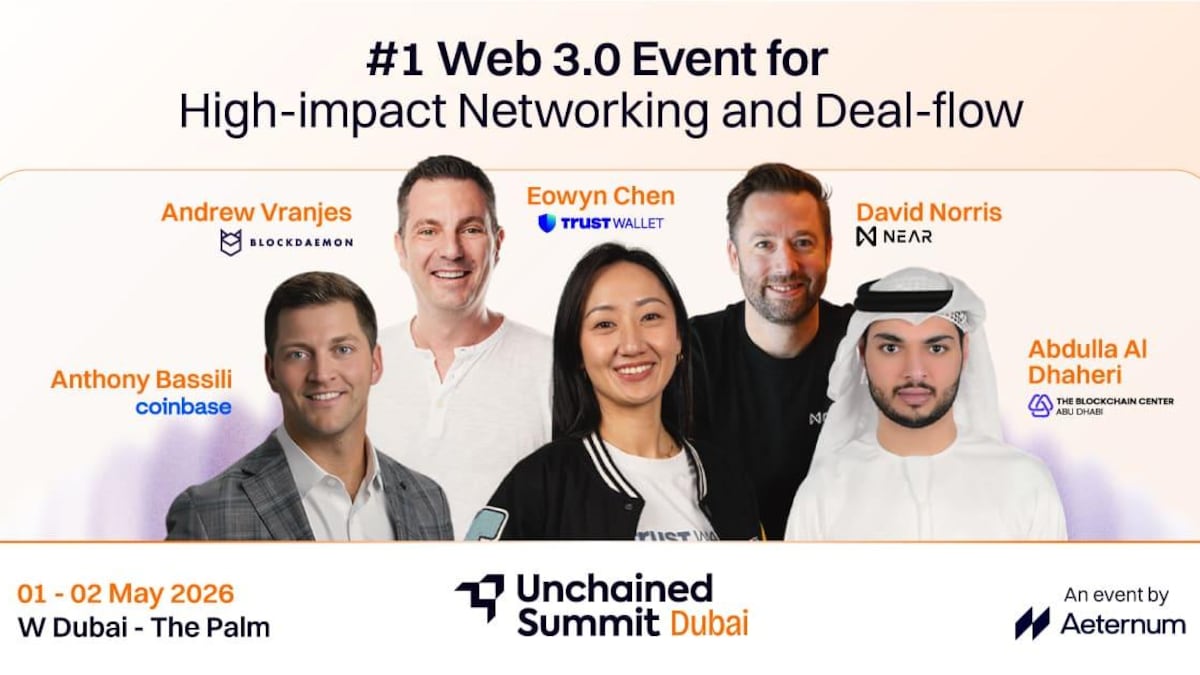 Unchained Summit Announces Dubai Edition Scheduled for 1st & 2nd May 2026