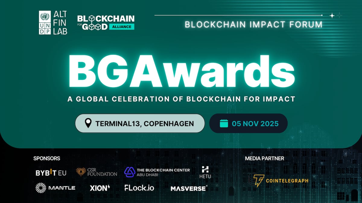 Blockchain for Good Alliance and UNDP AltFinLab Launch Blockchain Impact Forum