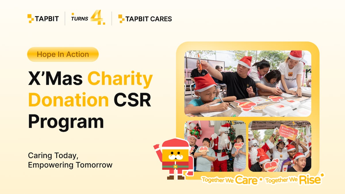 Tapbit Cares: Marking Tapbit’s 4th Anniversary with a Year-End Christmas CSR Community Outreach Initiative
