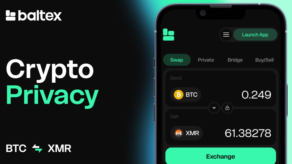 Baltex Launches BTC to XMR Private Swaps