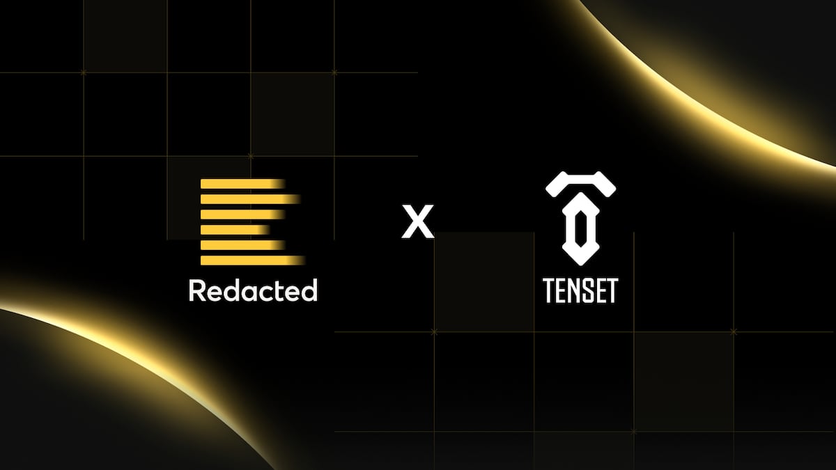 Redacted and Tenset Announce Strategic Merger to Pioneer Next-Generation Real-World Asset Opportunities in Web3