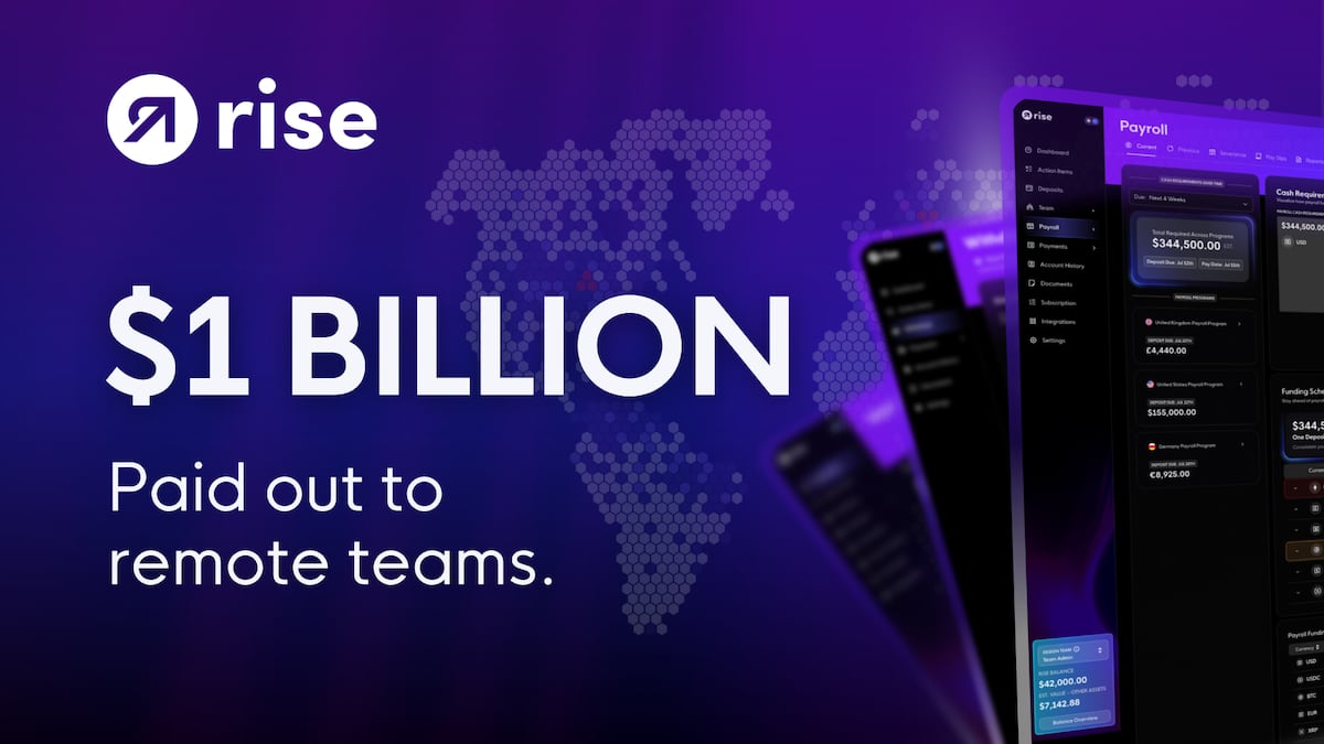 Rise Payroll Reaches $1B in Total Payroll Volume