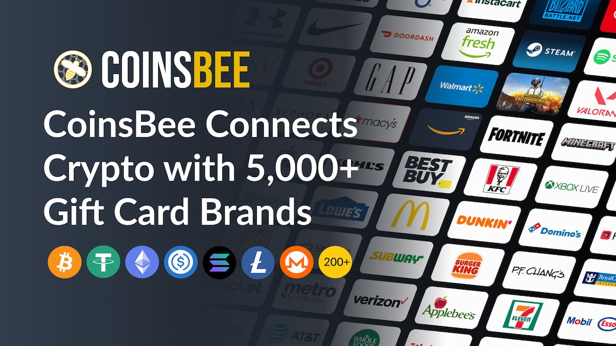 CoinsBee Surpasses 5,000 Gift Card Brands, Becoming the Largest Crypto Gift Card Platform Worldwide