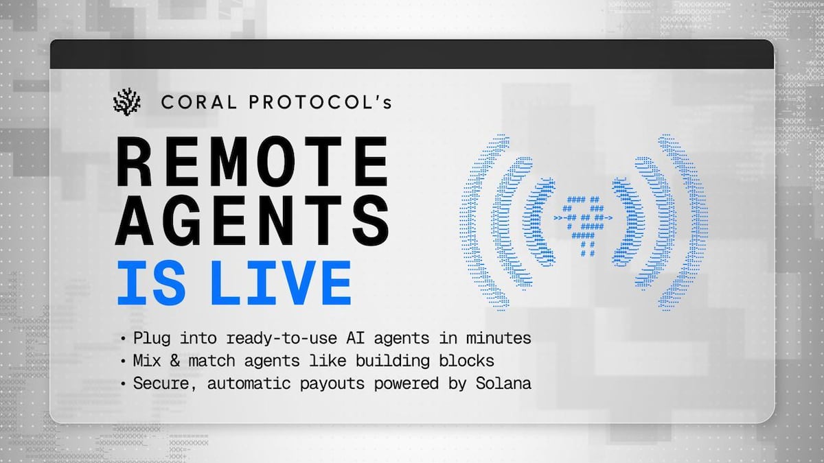 Coral Protocol Launches Coral v1 with Remote Agents for Effortless Multi-Agent Deployment