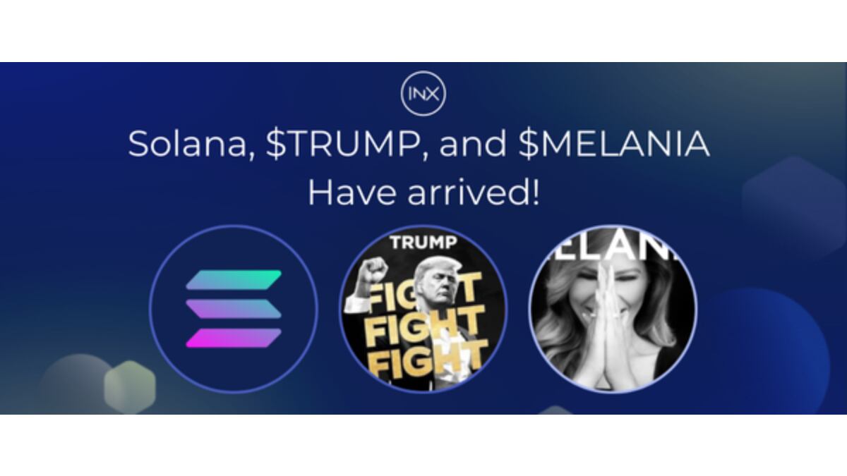 INX Announces the Listing of $TRUMP, $MELANIA, and Solana (SOL)