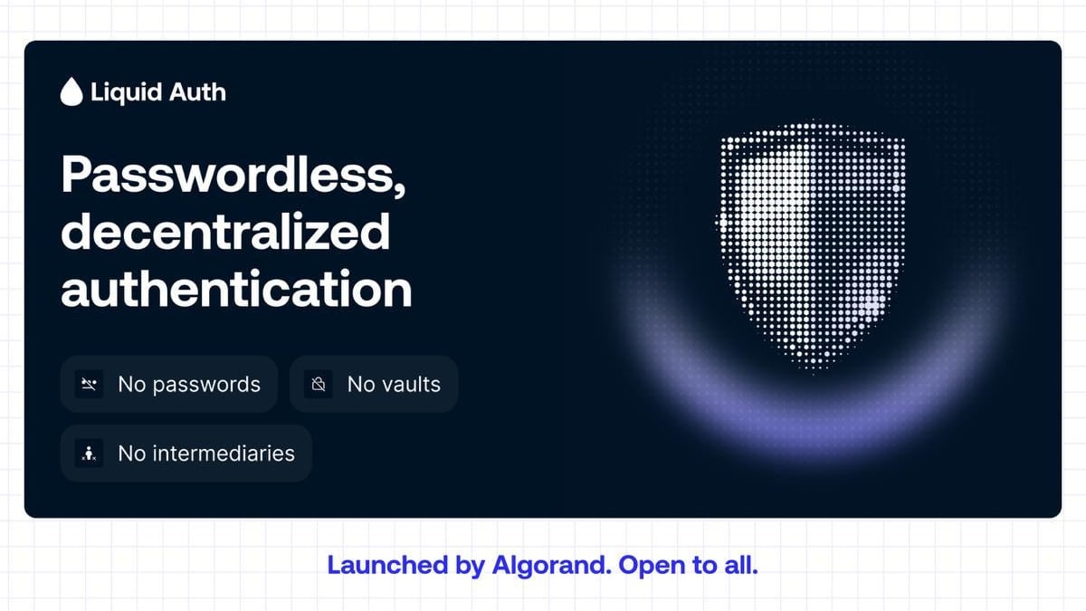 Algorand Launches World’s First Self-Custody Passkey Manager, Replacing Centralized Authenticator Apps