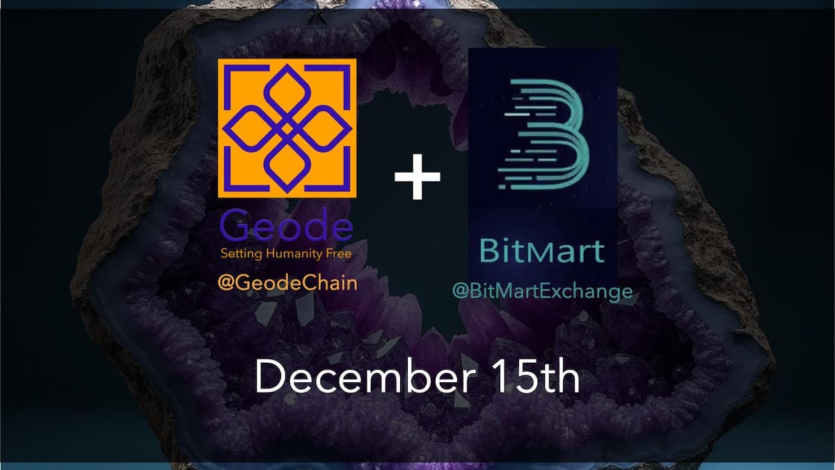 Geode Lists GEODE Coin on BitMart.com as Part of Ongoing Decentralized Infrastructure Expansion