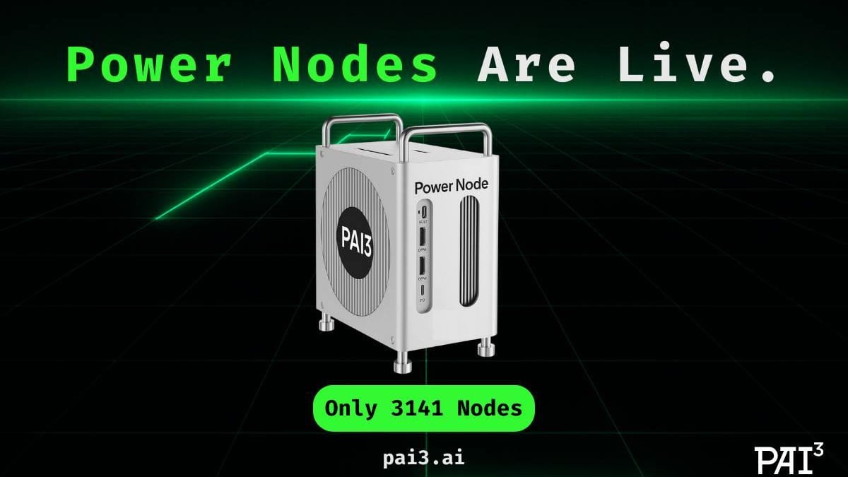 PAI3 Launches Decentralized AI Hardware Node to Advance Community-Controlled Infrastructure