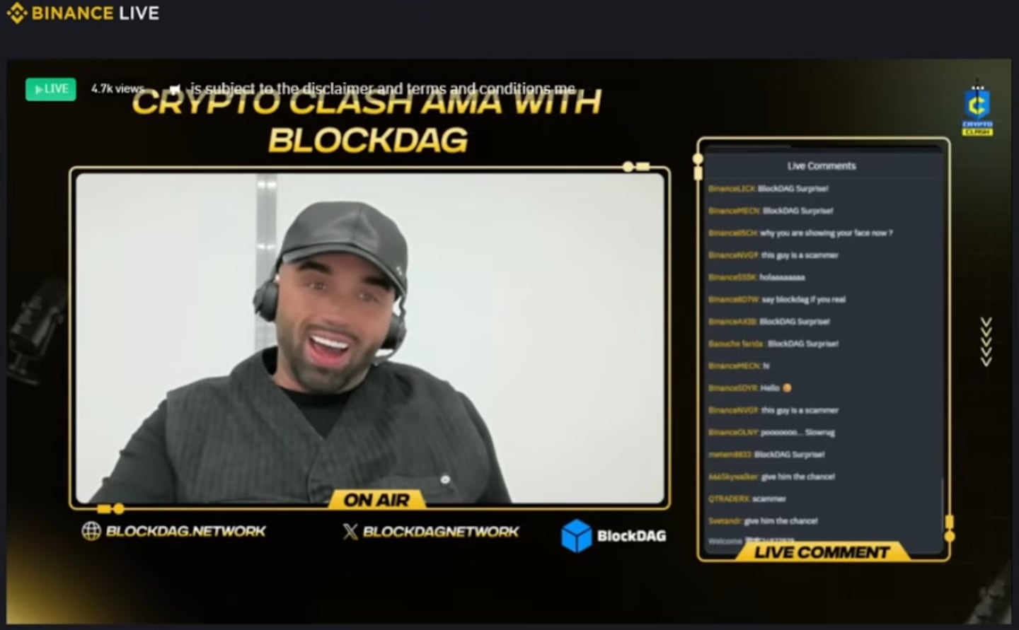 Kiziloz, the original founder of BlockDAG. Source: YouTube/BlockDAG Investors.