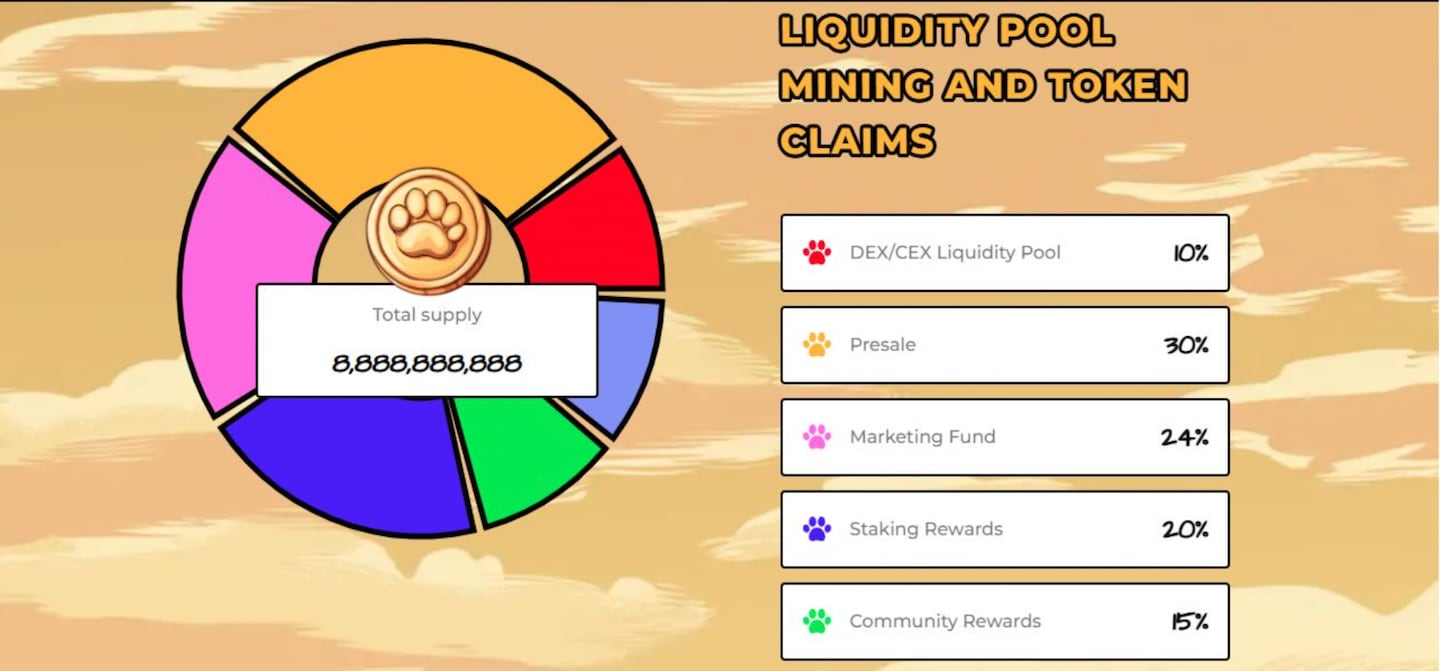 Liquidity pool mining and token claims.