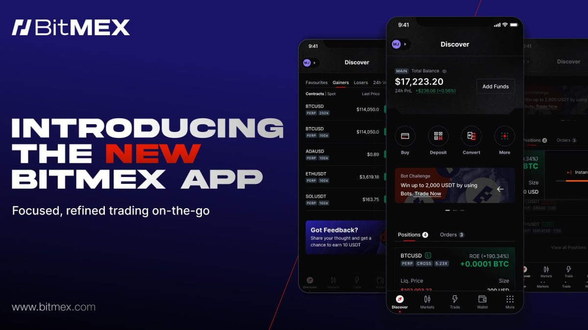 BitMEX Debuts New Mobile Trading Experience With Intuitive Design and Controls
