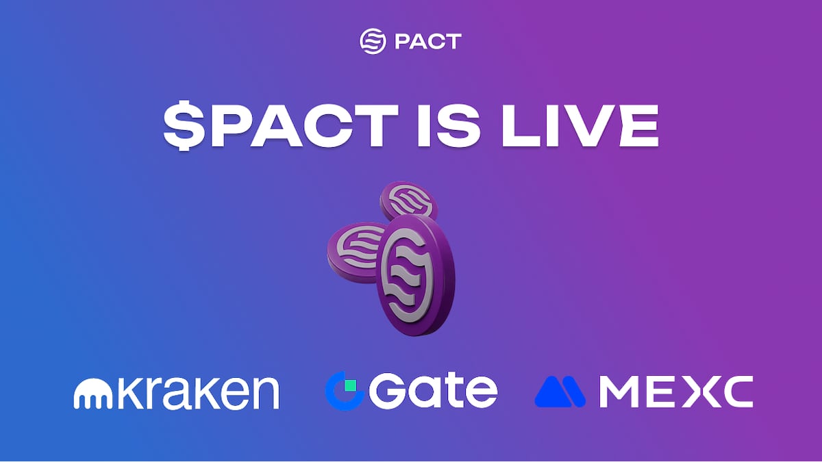 PACT Announces $PACT Token Support on Kraken, MEXC, and Gate
